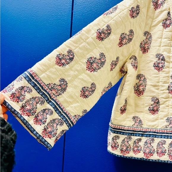 New J. Jill Quilted Paisley Jacket Sz SP - Picture 3 of 4